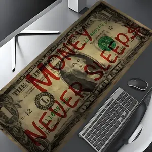 Funny Dollar Pattern Design Mouse Pad, Large Gaming Mouse Pad, Aesthetic Desktop Decoration Protective Pad, Non-slip Rubber Pad for Laptop, Desktop Computer Games, Universal Mouse Pad, Desktop Accessory