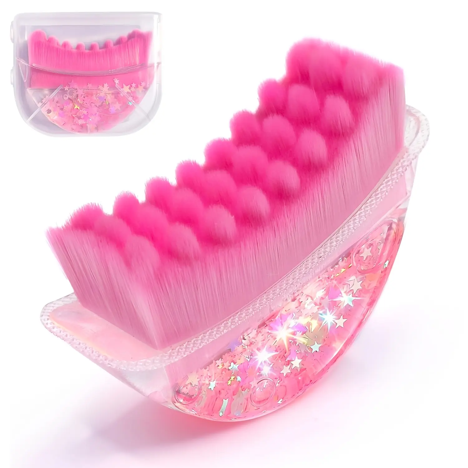 Face Sculpting Massage Brush with Sand Flow Handle, Lymphatic Contour Tool, Face Lifting Device with Storage Case, Lymphatic Drainage Tool, Facial Beauty Massagers, Wonderful Gift for Her