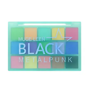 Muge Leen 15-Color All-Matte Macaron Eyeshadow Palette - Soft, Non-Flying Powder, Waterproof, Sweat-Resistant, Long-Lasting, Smudge-Proof Cosmetic Essential for Beginners