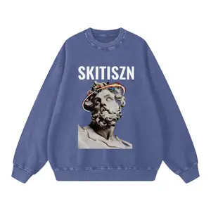 Skitiszn Skitiology Album Edition Acid Wash Oversize Sweatshirt - 360 GSM