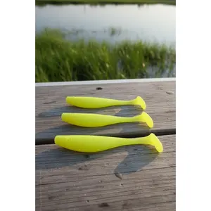 4" Swim Bait Charteruse Hand Poured Soft Plastic Made In USA
