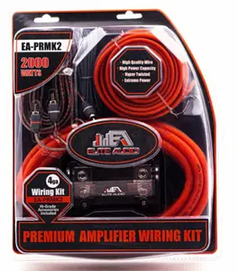 Elite Audio EA-PRMK2 Premium 4 Gauge CCA Amp Wiring Kit – Complete Car Amplifier Installation Kit