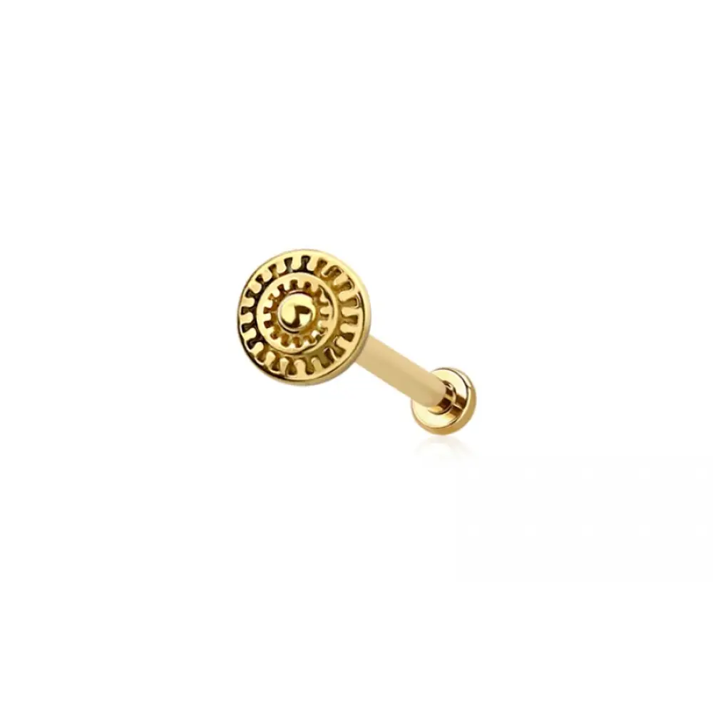 Threadless Push In Celtic Shield Flat Back Stud - 316L Stainless Steel