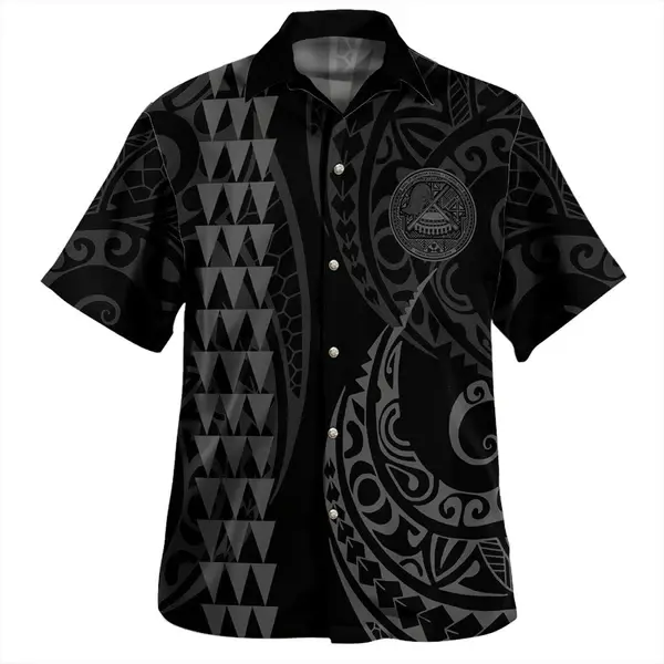 American Samoa Hawaiian Shirt Kakau Style