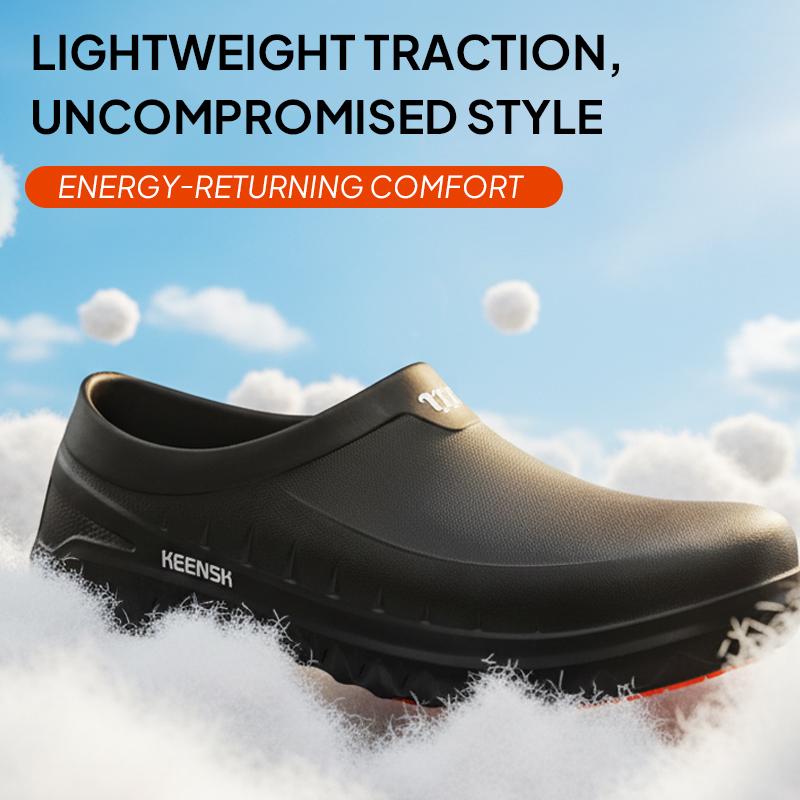 TEER Non-Slip & Waterproof Work Clogs - Lightweight, Comfortable Slip-On Shoes for Kitchens, Restaurants, Nursing Homes, and Greenhouses
