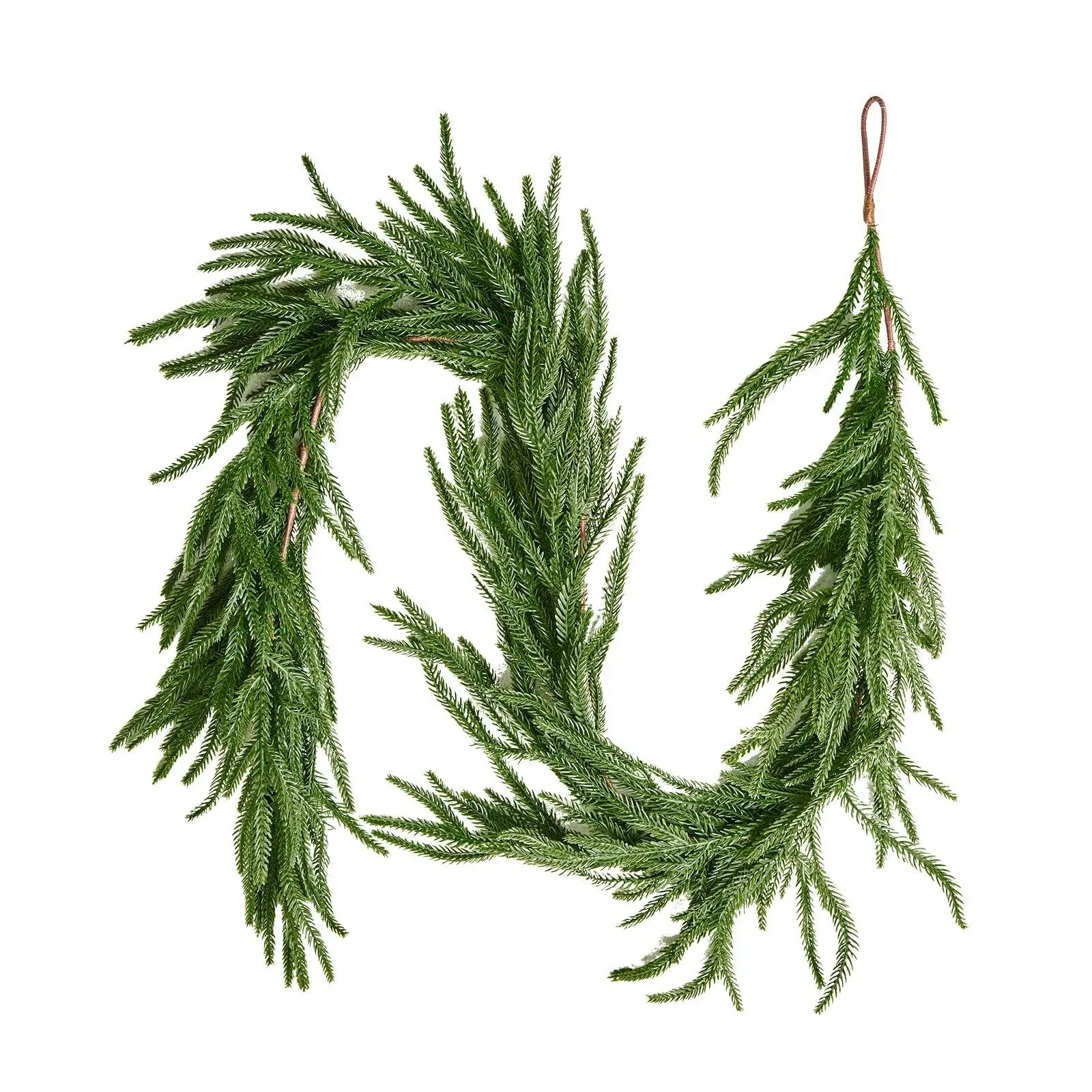【summerfinds】VEVOR Christmas Garland, 5-FT Realistic Norfolk Pine Garland, Evergreen Real Touch Artificial Faux Greenery Garlands, for Holiday Indoor Outdoor Xmas Decoration on Table, Mantel, and Fireplace