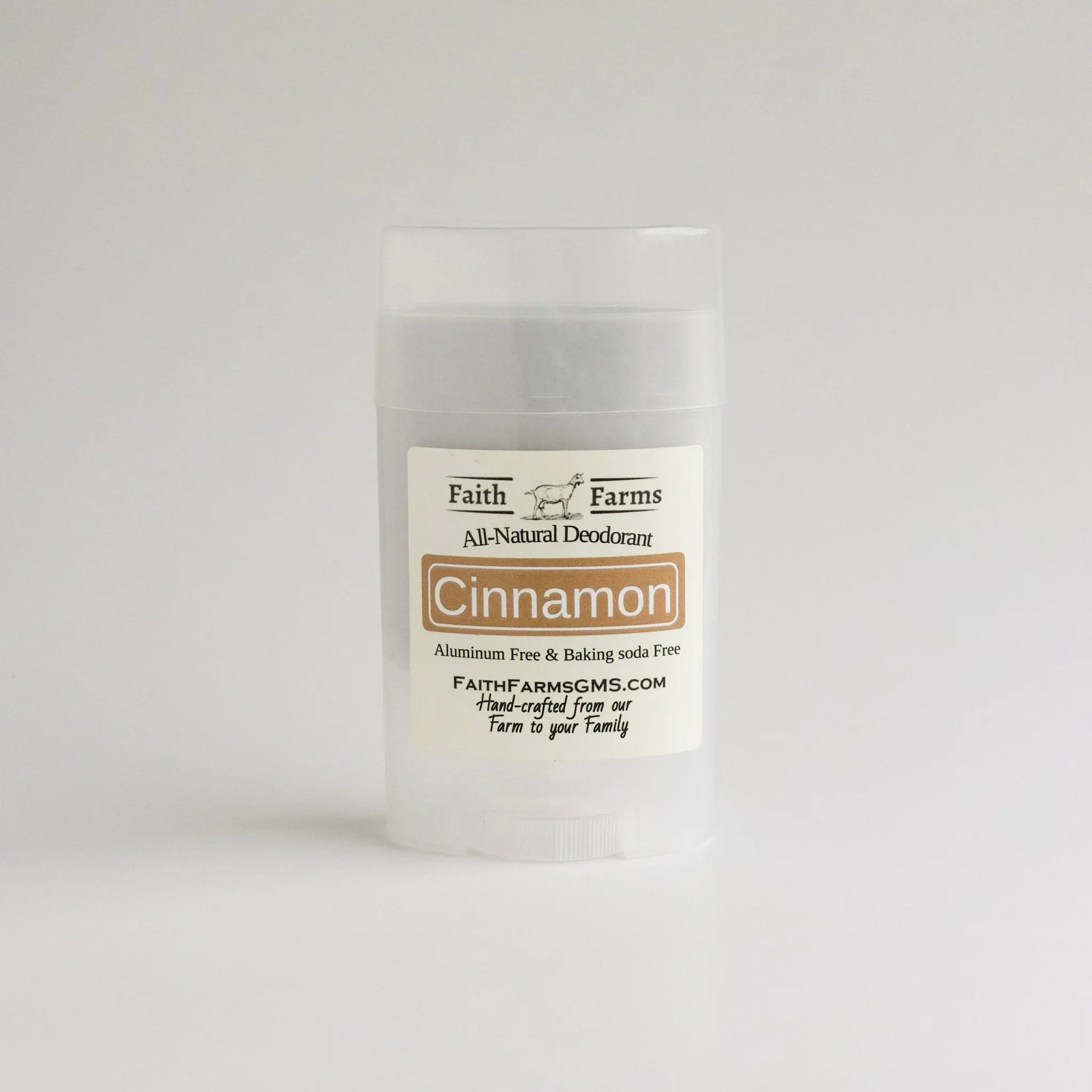 Natural Aluminum-Free Cinnamon Scented Deodorant Stick - Body Care Product for Daily Use, Cosmetic