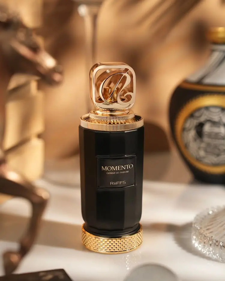 riiffs Momento Eau de Parfum, Long-Lasting Unisex Spray with Saffron, Caramel & Oud, Woody-Spicy Gourmand Fragrance, Single 100ml