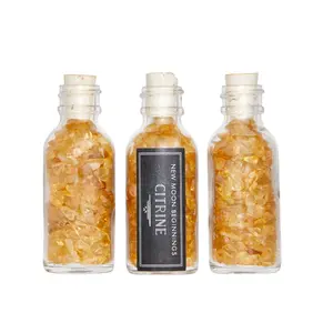 Treated Citrine Gem Bottle - Polished Chips of Treated Citrine Crystals