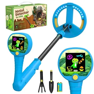 Metal Detector for Kids, Intuitive Color LCD Display, 6.7” Glowing LED Coil, Kid-Safe Lightweight with Adjustable Handle & 4” Precision Deepth, Perfect Educational Gift for Kids Ages 3-12