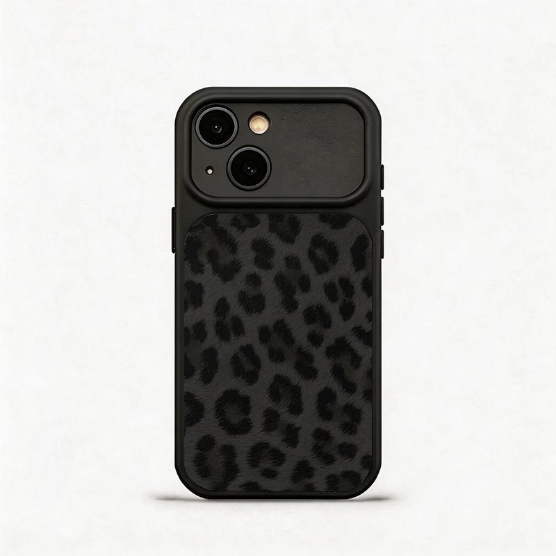 Glass Shockproof Electroplated Silver/Black Leopard Print iPhone 17ProMax Cover Precise Hole Alignment For Lens Frame 15ProMax Anti-yellow | 14ProMax Anti-fall | 13ProMax Ultra-thin Design 16ProMax AirPhoneCase