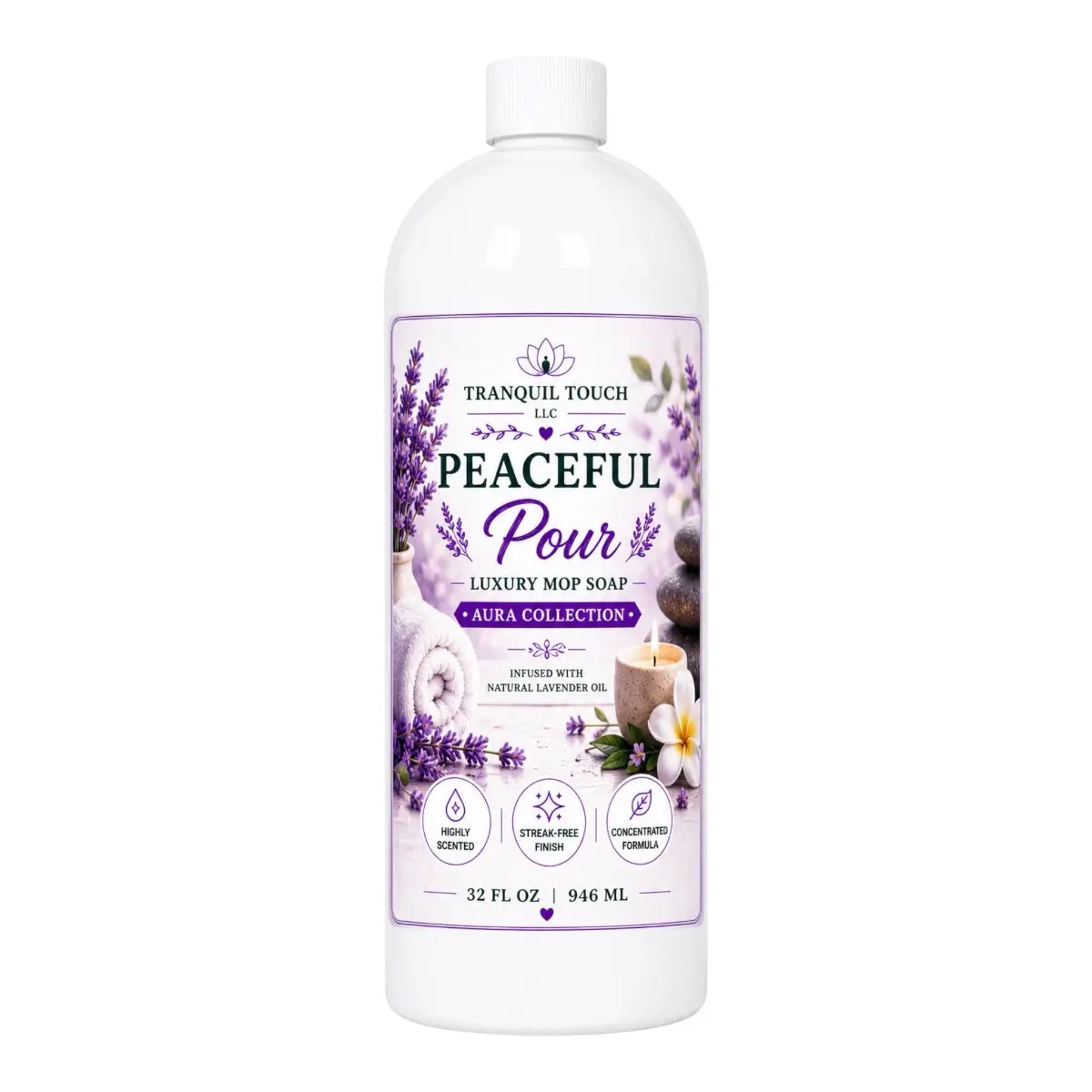 Peaceful Pour – Lavender Vanilla Non-Toxic Calming Mop Soap 🪻