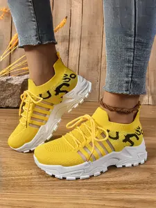 Women's Thick Sole Breathable Mesh Dad Shoes, Comfortable Soft Bottom Sporty Sneakers, Soft Soled Sneakers, Korean Style Versatile Casual Retro Arkan Shoes