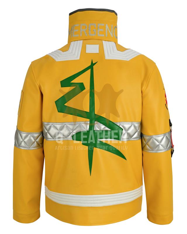 Q*Leather Anime Cyberpunk Edgerunners David Martinez Cosplay Costume Stand Collar Neon Yellow Jacket Hoodie Zipper Coat Punk Adult Men Halloween Vegan Leather Jacket Personalized Jacket David Martinez Cosplay Anime Cosplay Outfit