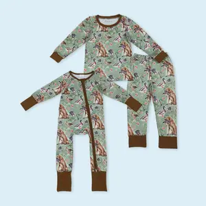 Duck call dog hunting season kids boy spring fall pajama set