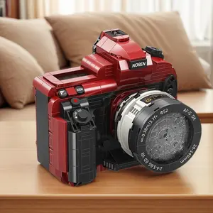 Camera Model Building Blocks, Comes with beautiful colorful cards, Camera Building Blocks, for Home Decor, Birthday Gift, Desk Decor