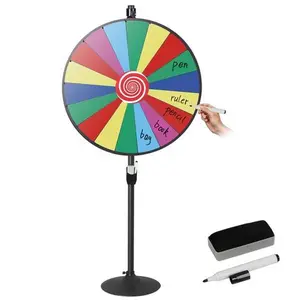 36 Inch Prize Wheel Dual Adjustable Tabletop & Floor Stand 18 Slots Spinner Game