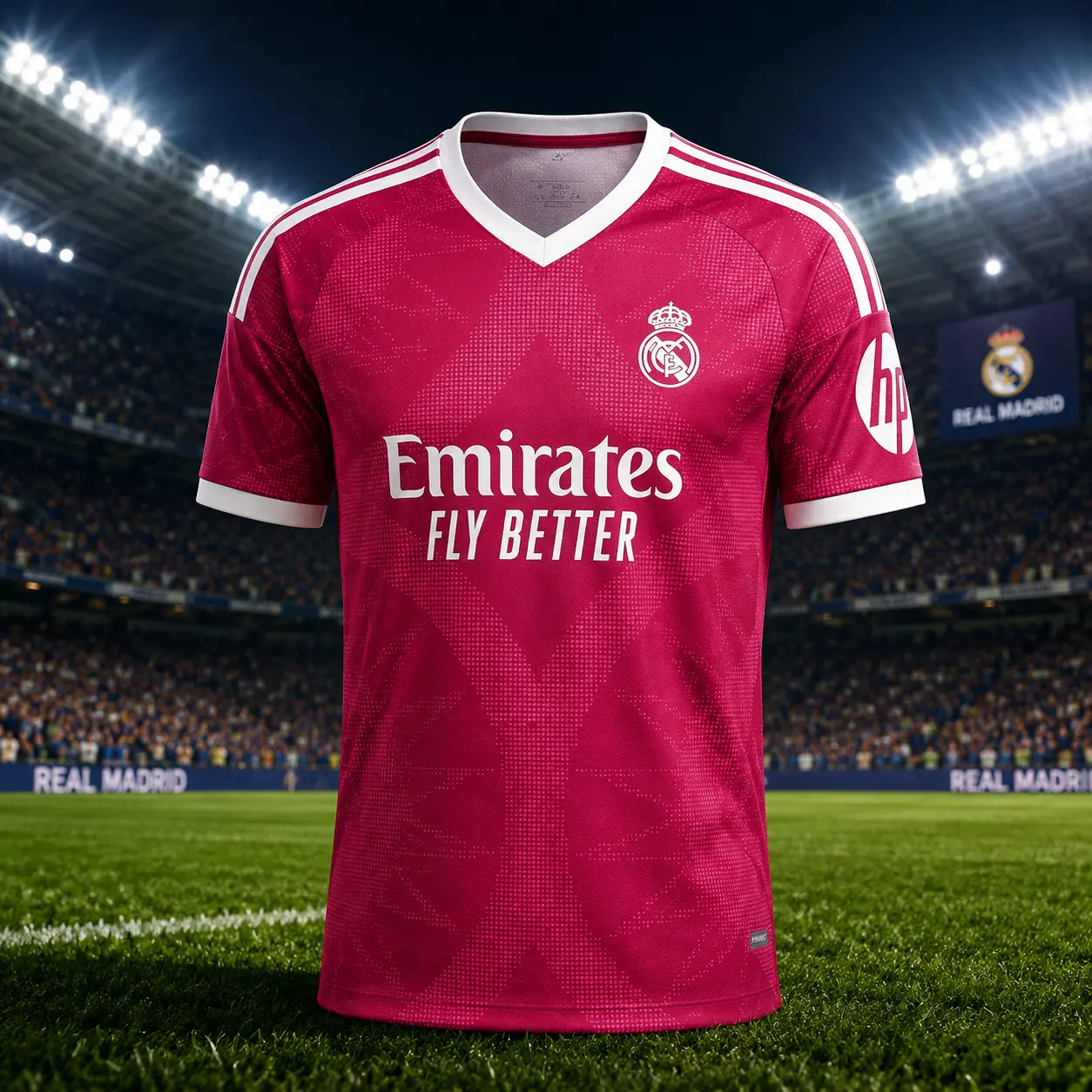 2026/27 Real Madrid Pink Soccer Jersey - Unisex, Breathable, Quick-Dry Match Day Fan Athletic Sports Top