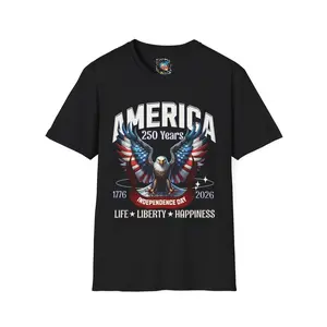 Original America Bald Eagle 250 Years T-Shirt | Independence Day Patriotic Tee 1776-2026