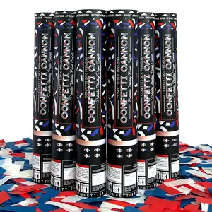 Confetti Sky [6 Pack] 12 Inch Confetti Cannons | Patriotic Confetti Poppers for 4th of July Celebrations, Independence Day, Wedding Celebration, Birthday Party, Christmas Eve Celebration