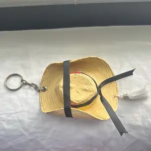 Sombrero Tierra Caliente Keychain with Tassel and Adjustable Strap for Easy Attachment