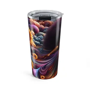 Melenated Flowers - Artistic Tumbler Flower Ceramic Coffee Mug