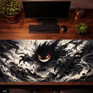 Dark Anime Mouse Pad, Horror Monster Desk Mat, Gothic Gaming Mouse Pad, Creepy Shadow Creature Mouse Pad, Edgy Aesthetic Desk Mat Gift