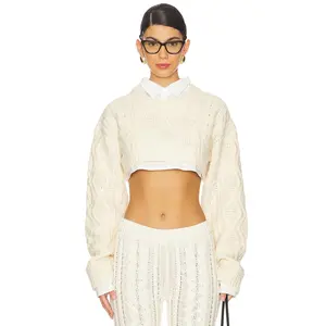 LIONESS Sonny Knit Top in Cream