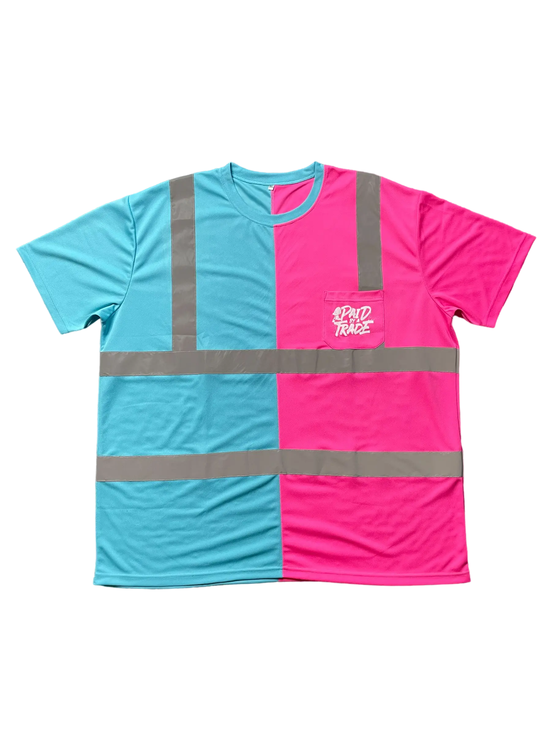 The "Too Safe" Work Shirt Pink/Light Blue