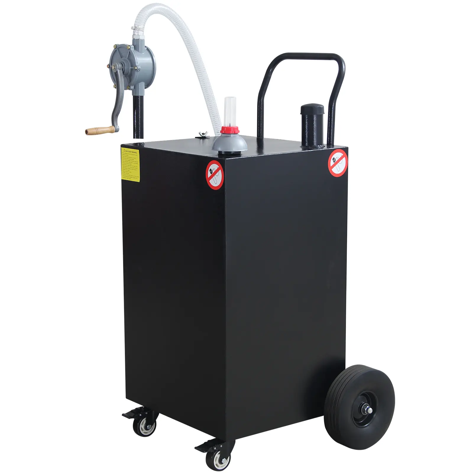 45 gallon gasoline vehicle, portable fuel transfer tank with 4 wheels and 2-way rotary pump, large diesel kerosene tank for cars, boats, ATV motorcycle lawn mowers