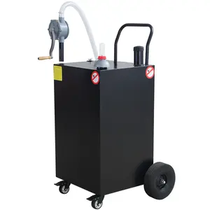 45 gallon gasoline vehicle, portable fuel transfer tank with 4 wheels and 2-way rotary pump, large diesel kerosene tank for cars, boats, ATV motorcycle lawn mowers
