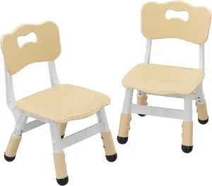 3 Level Height Adjustable Kid Chair, Plastic Toddler Chairs for Children Boys Girls Age 2-6, Suitable for Home Family Classroom Nursery Indoor Use,Beige