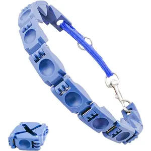 Upgrade Adjustable Dog Training Collar with 4 Extra Links for Medium, Large and X-Large Dogs, Suitable for Dogs with Neck Sizes of 16 Inches or Larger (Seamless Ring-4 Extra Links)