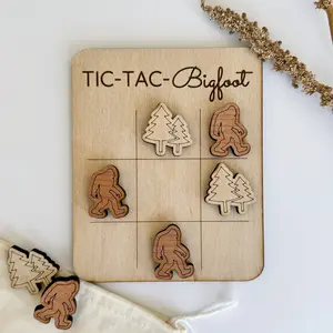 Bigfoot Tic-Tac-Toe Game + Mini Tic-Tac-Toe Board + Collectible + Family Night