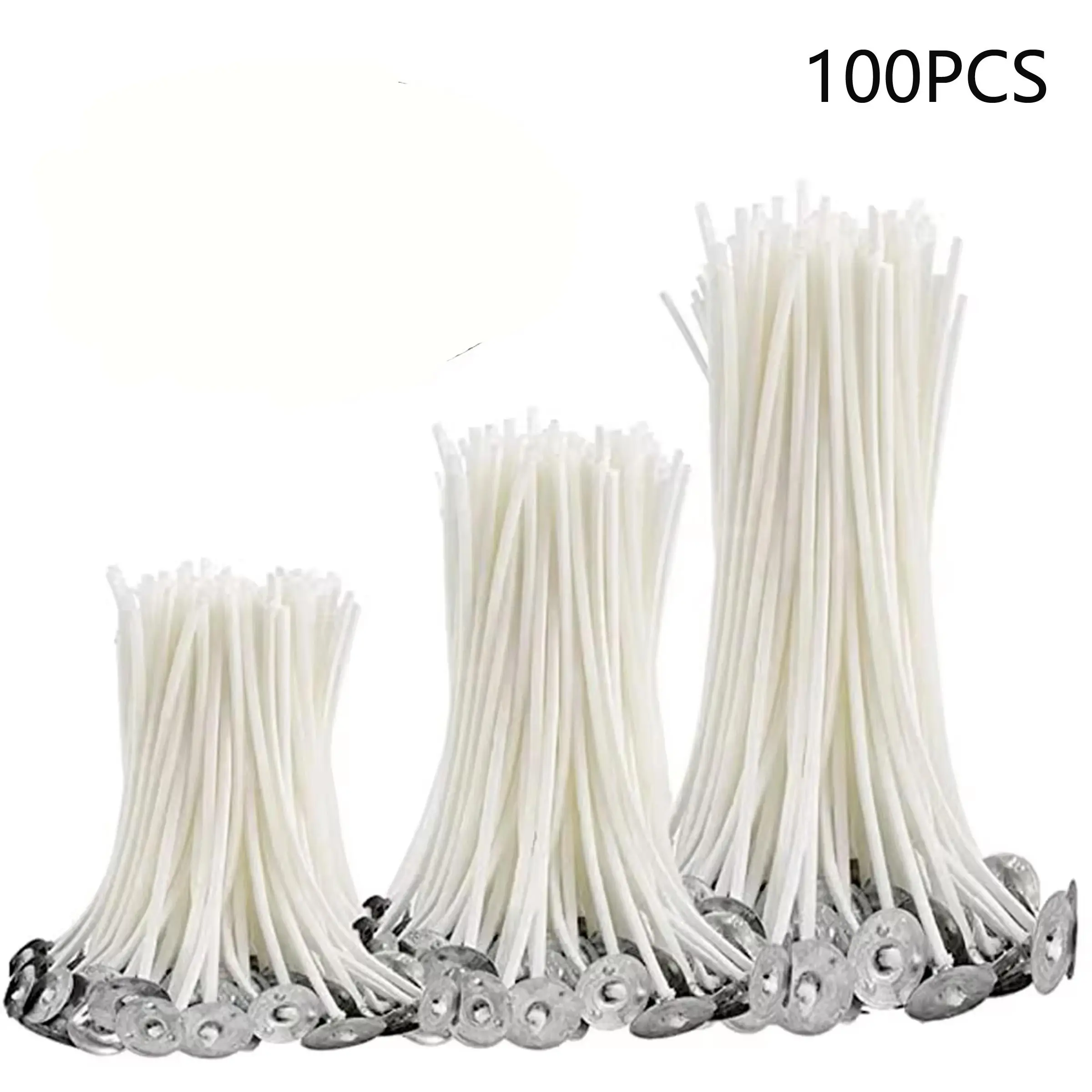 Premium Materials Smokeless Candle Wick, 100pcs/set Diy Candle Wicks with Holder, Candle Making Supplies for Home Decor, Diy Candle Making Accessories