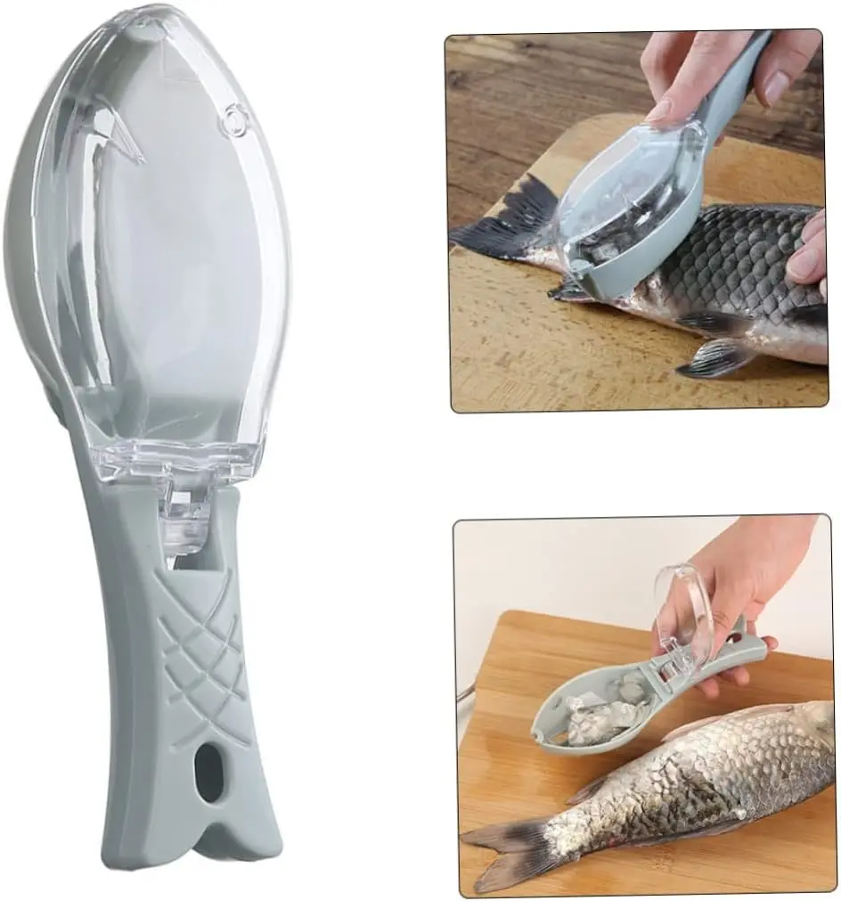 Fish Scaler Tool with Cover – Mess-Free Fish Cleaning Gadget for Kitchen Prep, Easy & Efficient Seafood Prep