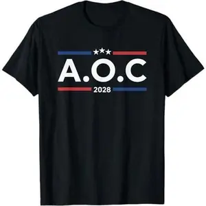 AOC Alexandria Ocasio Cortez 2028 For President Election T-Shirt