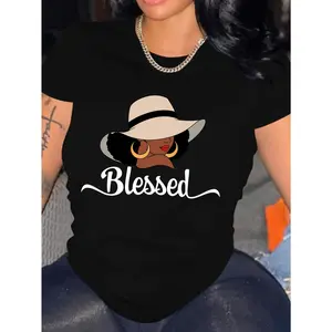 Women's Portrait Graphic Tee - Soft & Breathable Fabric with Artistic Portrait Print, Relaxed Fit Round Neck Short Sleeve for Spring Summer Street Style, Casual Daily Wear and Trendy Photo Aesthetic Outfits