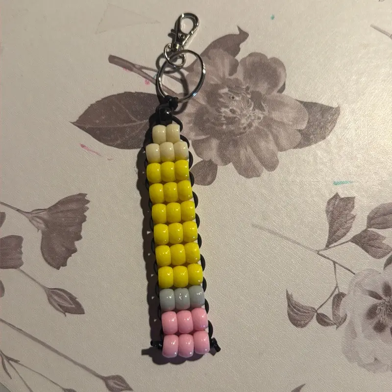 Pony Bead Pencil Keychain