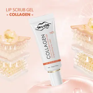 Sexy Kiss Collagen Lip Scrub Gel 20g with Hyaluronic Acid Softens Smoothes Cleans Daily Lip Care Routine Enhances Texture Appearance