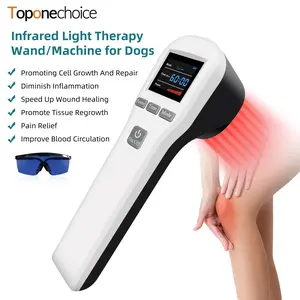 Toponechoice 880mW  Red Light Therapy Device for Pain Relief & Prevent IVDD, 16 x 650nm & 4x 808nm USB Charging Wireless Use, Safe Painless Best Gift for Dogs Cats Horses,laser therapy for knee pain near me,back pain,neck pain, tendonitis, arthritis