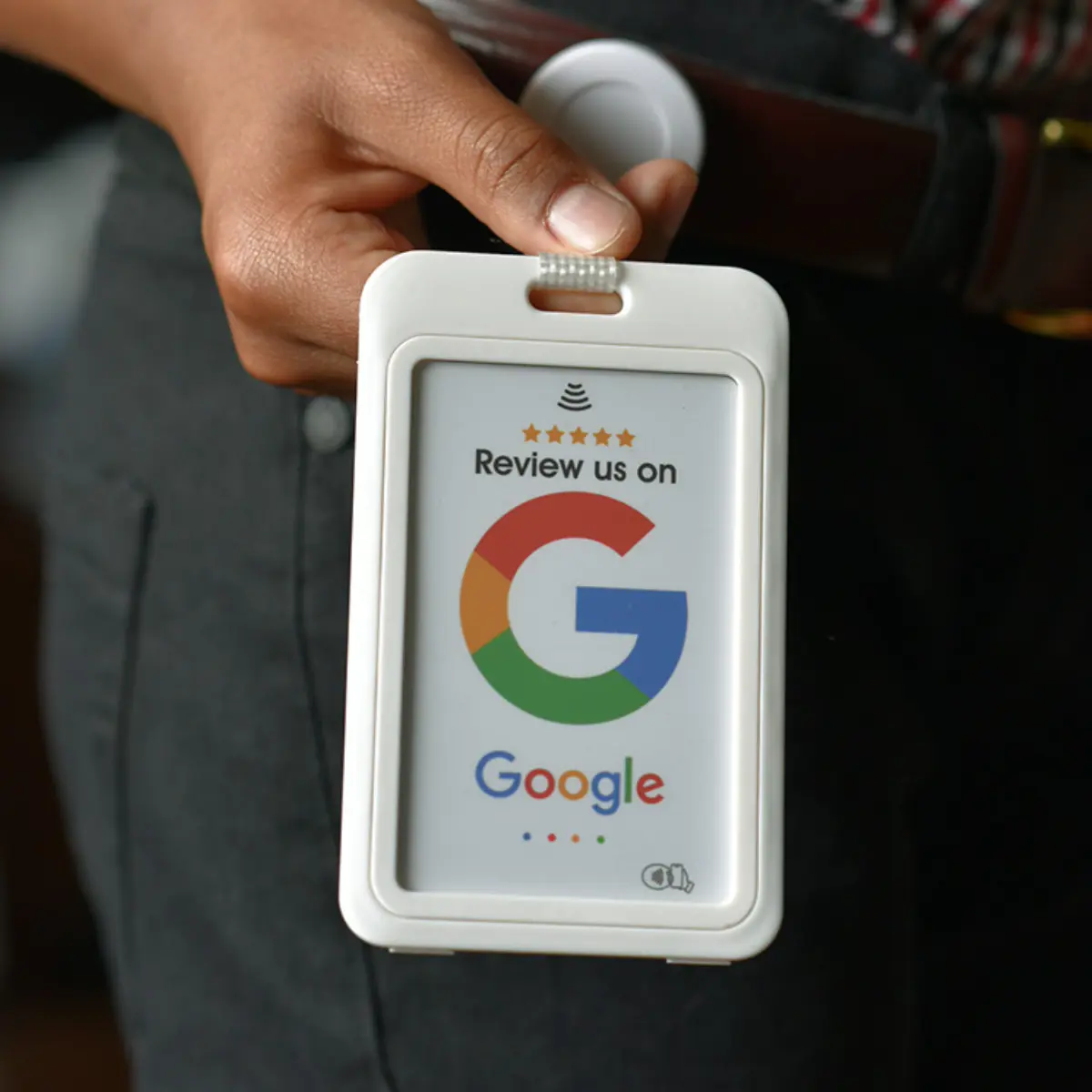 Google Review NFC Card With Cardholder