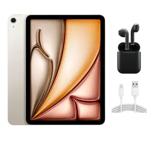 Refurbished Apple iPad Air 11 inch M2 (2024) (WiFi + Cellular Unlocked) A2903 Excellent Condition with Wireless Earbuds & 1 Year Warranty