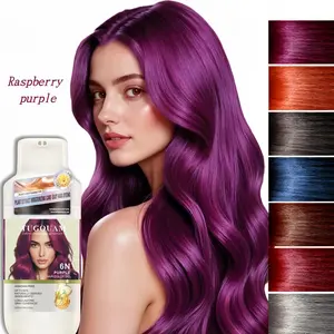 Semi-Permanent Hair Dye - Ammonia-Free Botanical Formula with Ginger Extract, 1 Set, Large Size, Delivers Salon-Quality Results, Instant Color Shampoo,  16.9 fl oz / 500 ml Hair Care Color Shampoo Hair Dye Shampoo and Mask Set plant-based hair care