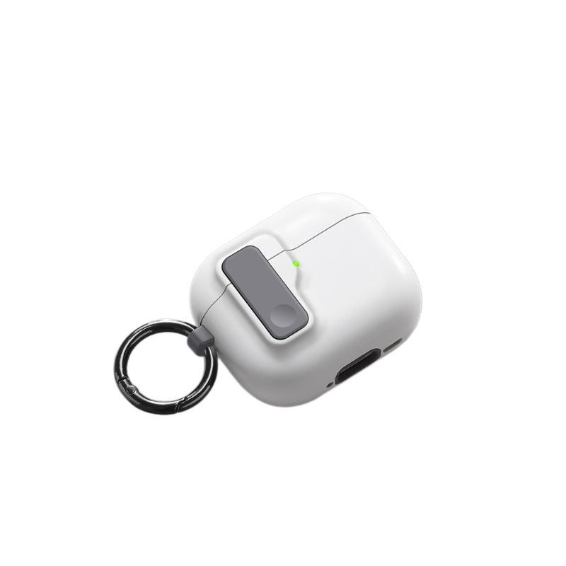 Accessories Suitable for AirPods 1/2/3/4 pro Cases with Safety Lock & Keychain - Secure Soft Cover for Wireless Charging, Button Access & Anti-Slip Grip