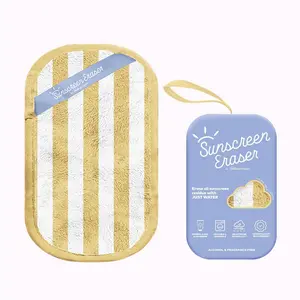 MakeUp Eraser Sunscreen Eraser - Erase all sunscreen residue with JUST WATER, gentle, reusable & washable