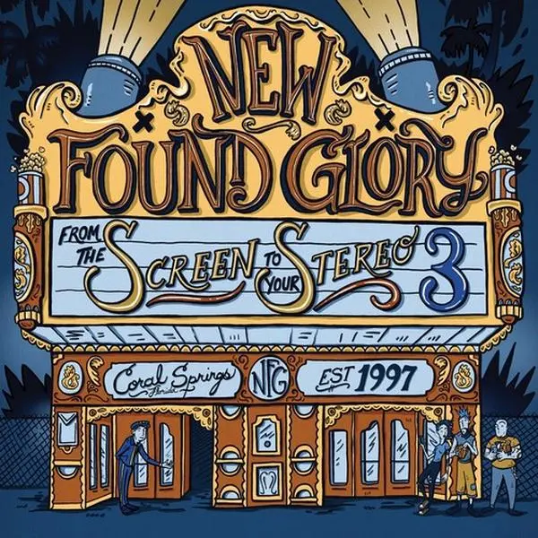 New Found Glory - English Band 10 in Albums on Vinyl, From The Screen To Your Stereo 3 Vinyl Record with Album Tracks: This Is Me, The Power Of Love, Let It Go, Accidentally In Love, 1000 Years, Eye Of The Tiger