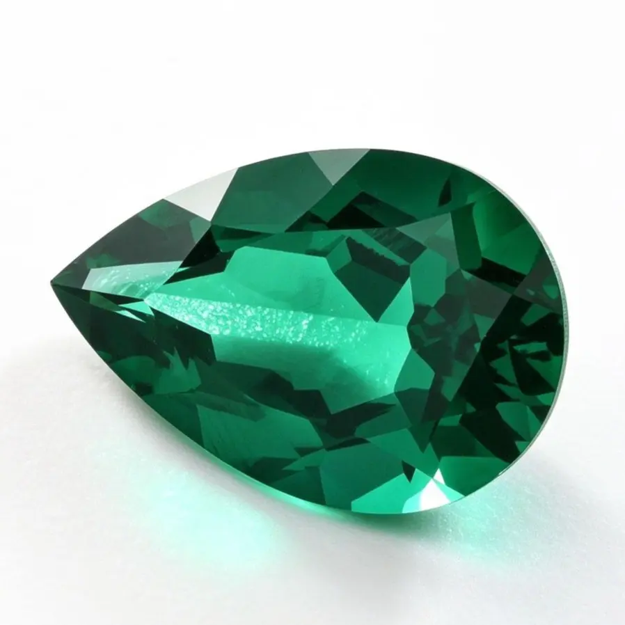 Lab-Grown Pear Cut Emerald With Certificate
