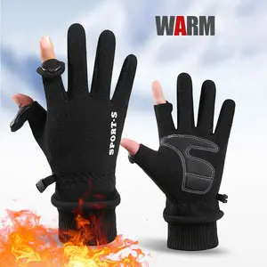 Winter Fleece Gloves for Men & Women, Touchscreen Compatible, Anti-Slip, Windproof, Lightweight, Ideal for Cycling, Hiking, Driving, Skiing