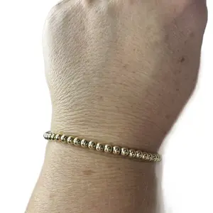 4mm 14ct Gold Filled Bead Bracelet